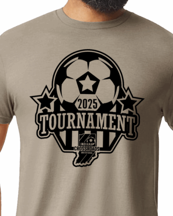 2025 Indiana Crossroads Invitational Tournament T-Shirt  (Post Tournament Shipping) - Image 2